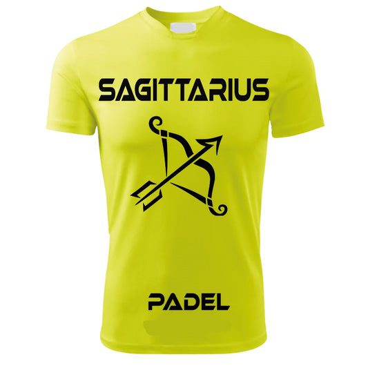 T-Shirt PADEL in Tessuto Dry Fit UNISEX - SAGITTARIO - Elasticizzato e Traspirante Maglietta Maglia Sport Super vestibilità Top qualità