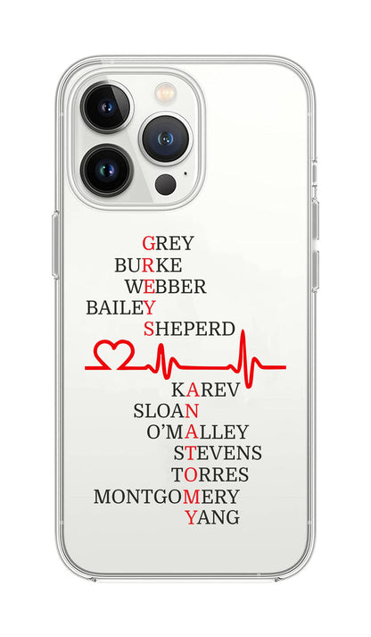 Cover Compatibile Con Tutti i Modelli iPhone - GREY'S ANATOMY - Trasparente UltraSottili AntiGraffio Antiurto Case Custodia Marca