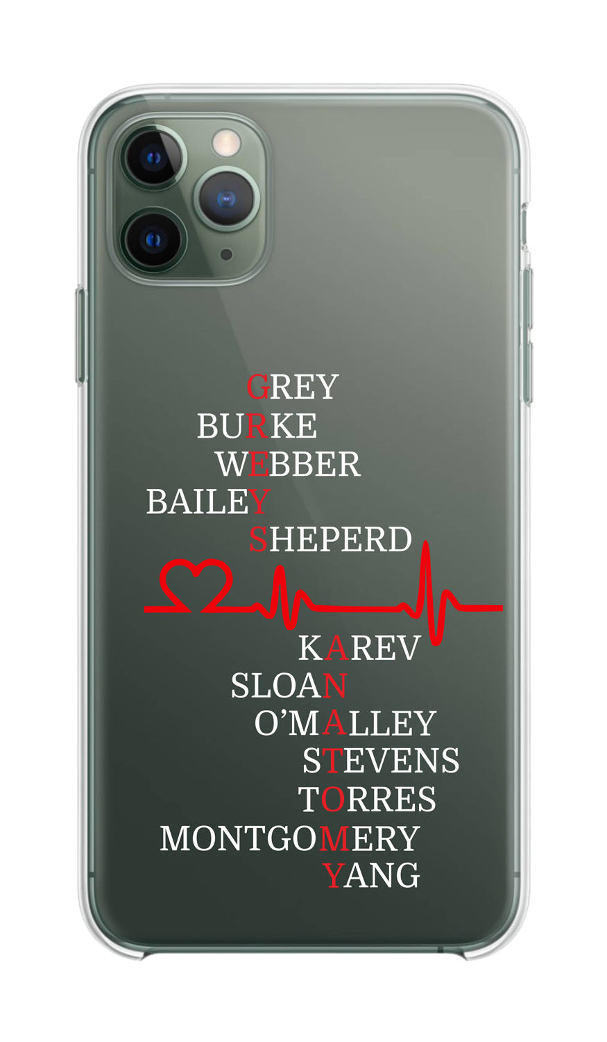 Cover Compatibile Con Tutti i Modelli iPhone - GREY'S ANATOMY - Trasparente UltraSottili AntiGraffio Antiurto Case Custodia Marca