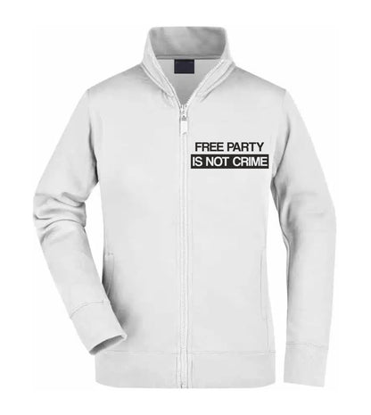 Felpa Unisex Full Zip - FREE PARTY IS NOT A CRIME - Super vestibilità Top qualità