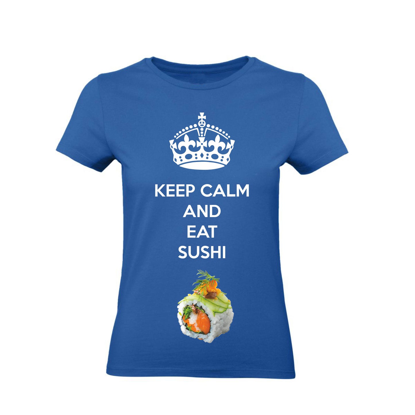 T-Shirt Uomo Donna & Bambino - KEEP CALM AND EAT SUSHI - Maglietta Maglia Tshirt Super vestibilità Top qualità