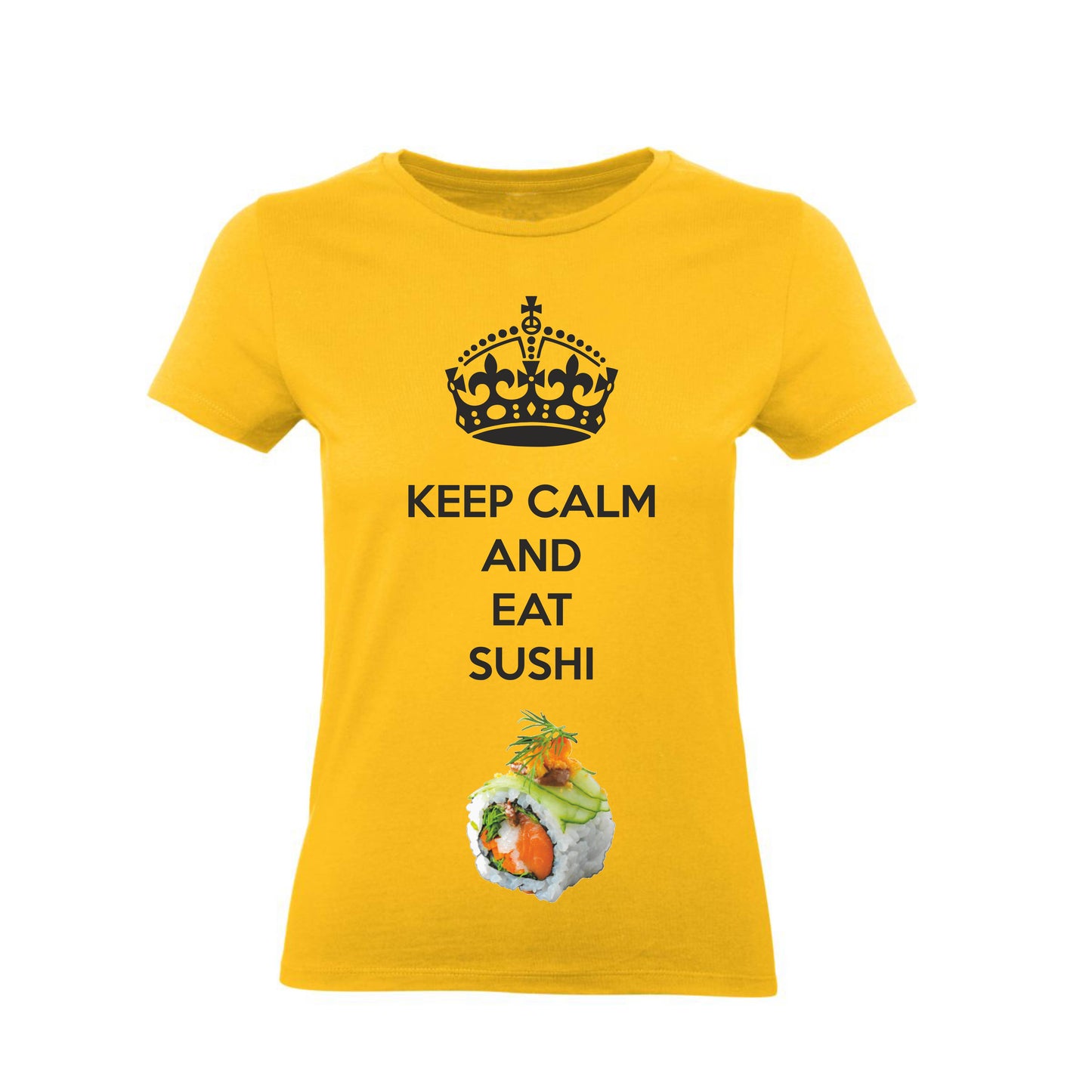 T-Shirt Uomo Donna & Bambino - KEEP CALM AND EAT SUSHI - Maglietta Maglia Tshirt Super vestibilità Top qualità