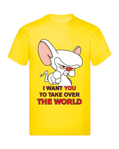 T-Shirt Uomo, Donna & Bambino - I WANT YOU TO TAKE OVER THE WORLD - Maglietta Maglia Tshirt Super vestibilità Top qualità