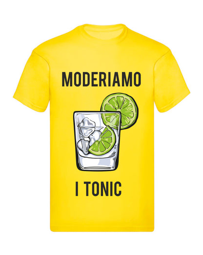 T-Shirt Uomo Donna & Bambino - MODERIAMO I TONIC - Maglietta Maglia Tshirt Super vestibilità Top qualità