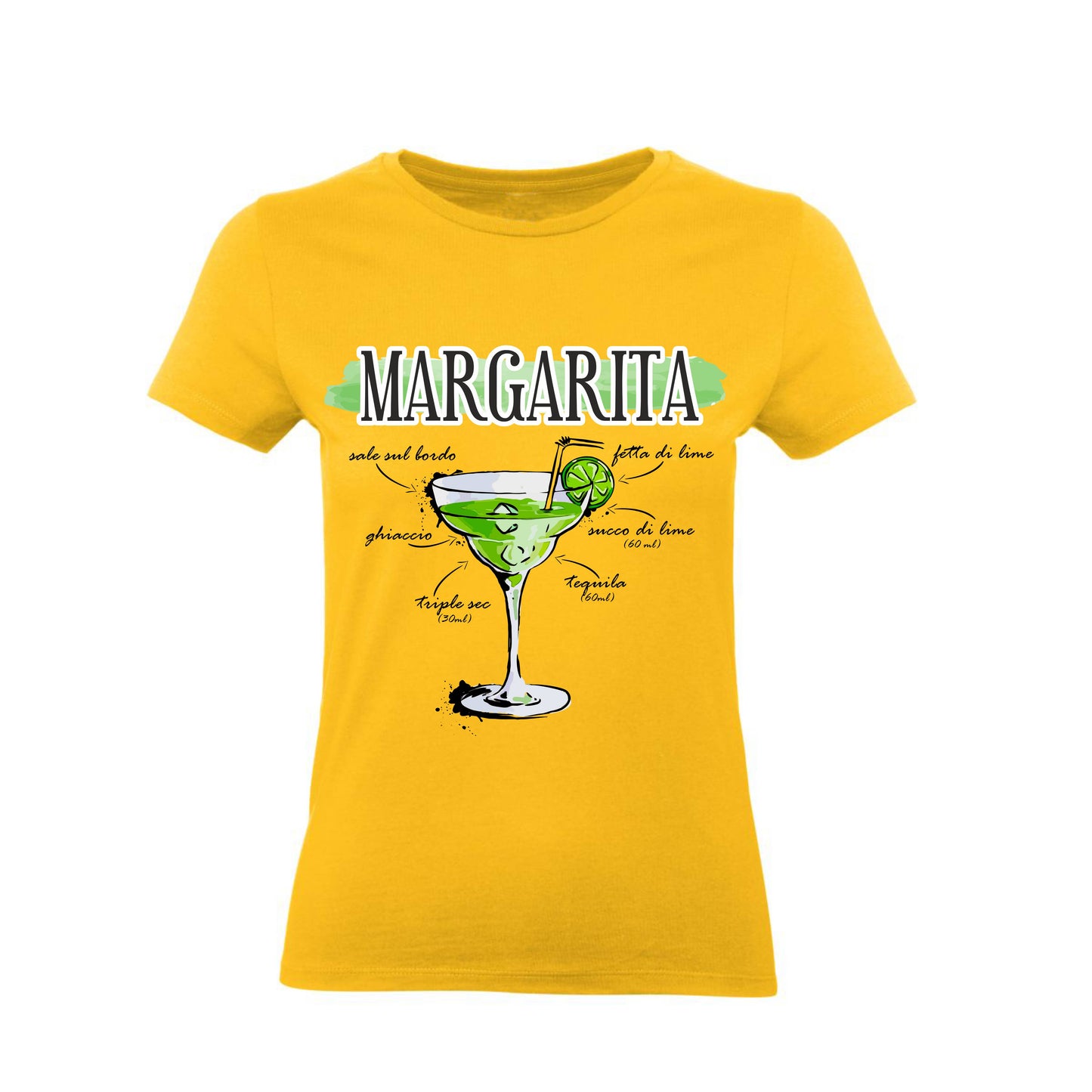 T-Shirt Uomo Donna & Bambino - MARGARITA - Maglietta Maglia Tshirt Super vestibilità Top qualità