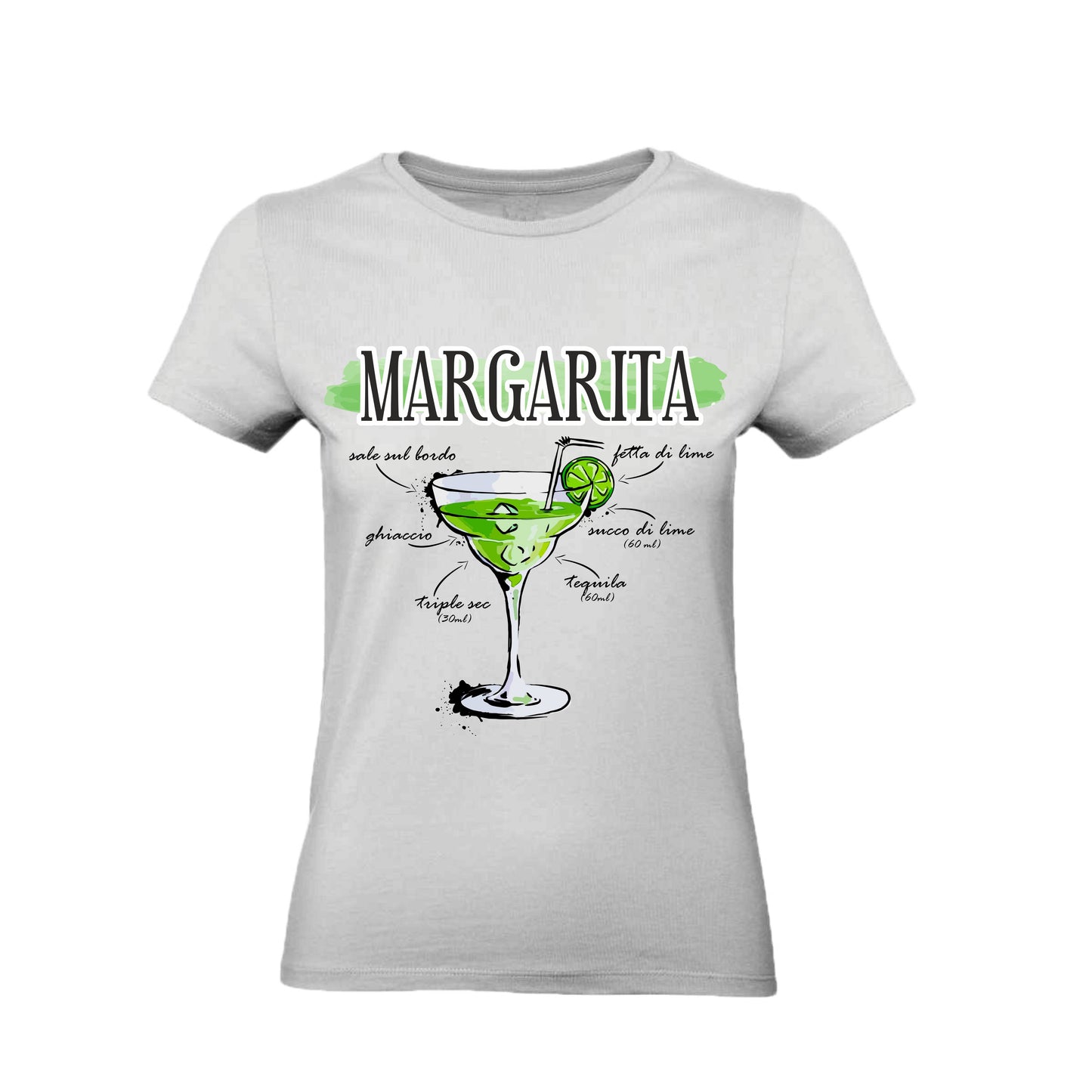 T-Shirt Uomo Donna & Bambino - MARGARITA - Maglietta Maglia Tshirt Super vestibilità Top qualità