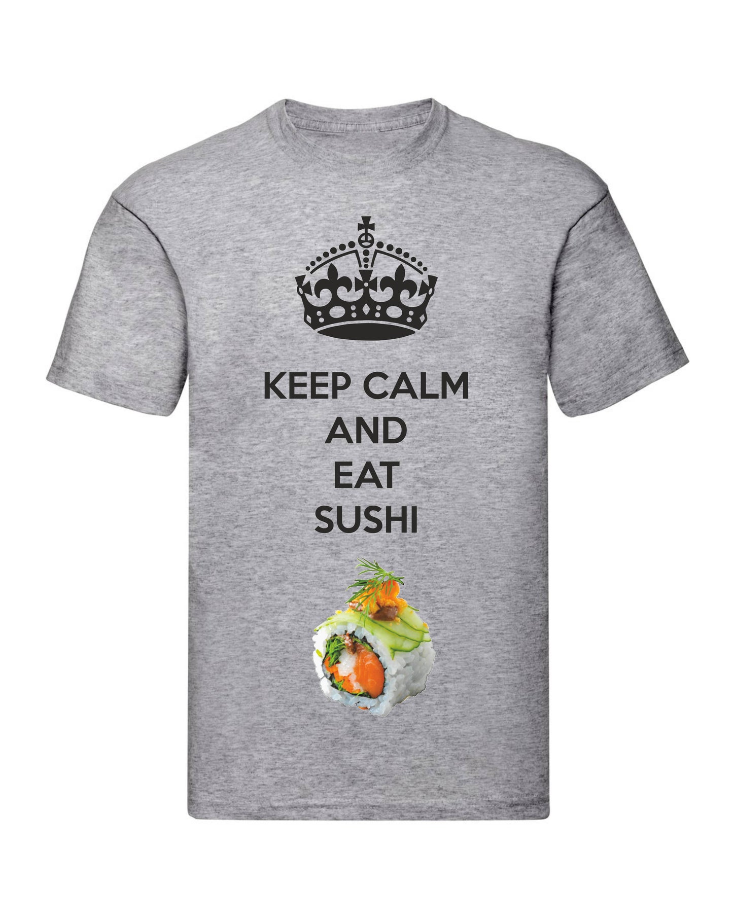 T-Shirt Uomo Donna & Bambino - KEEP CALM AND EAT SUSHI - Maglietta Maglia Tshirt Super vestibilità Top qualità