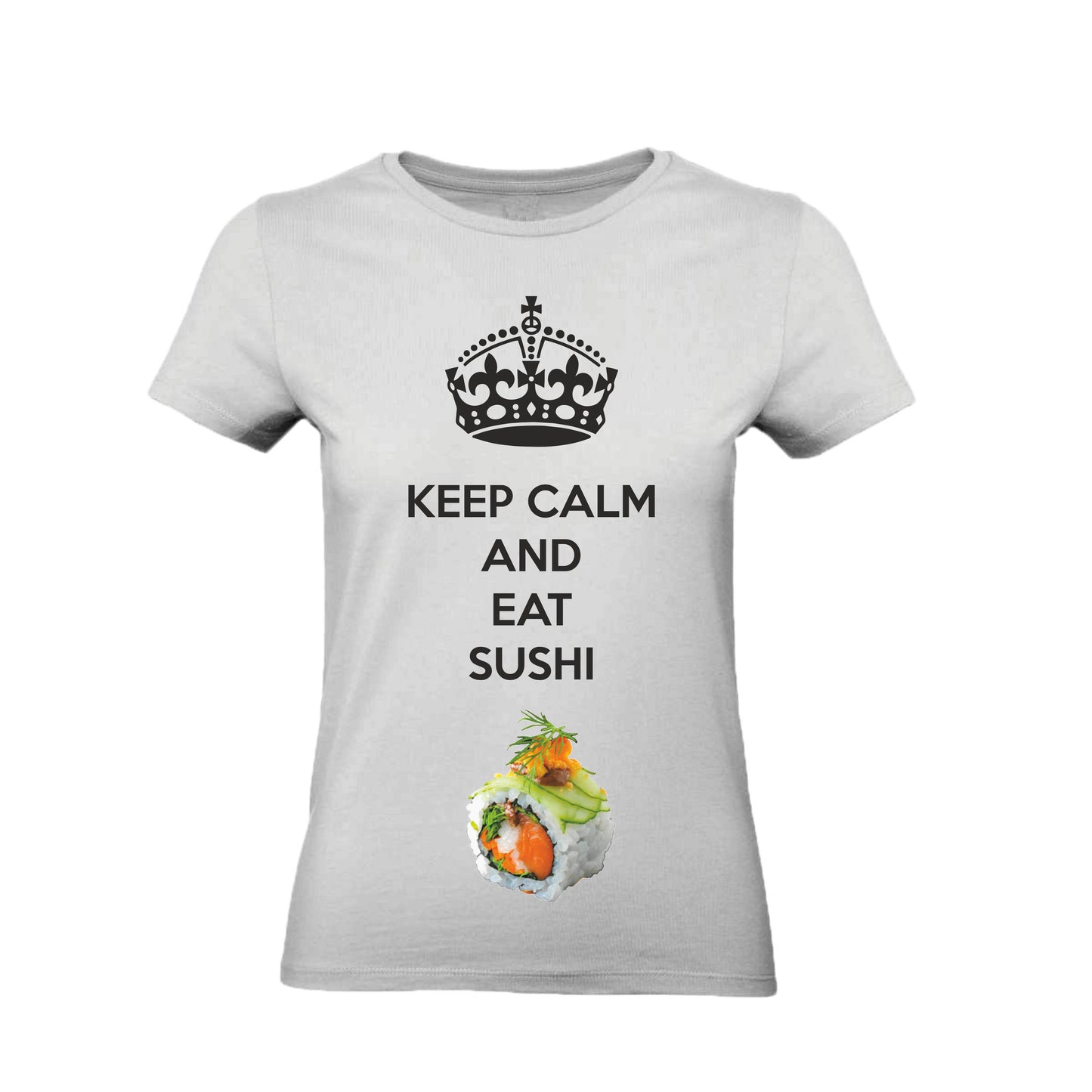 T-Shirt Uomo Donna & Bambino - KEEP CALM AND EAT SUSHI - Maglietta Maglia Tshirt Super vestibilità Top qualità