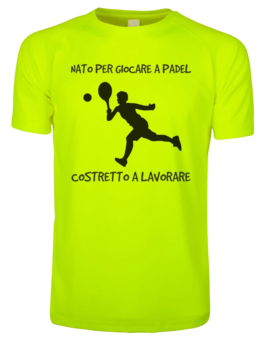 T-Shirt PADEL in Tessuto Dry Fit UNISEX - Padel Nato per giocare a Padel - Elasticizzato e Traspirante Maglietta Maglia Sport Super vestibilità Top qualità