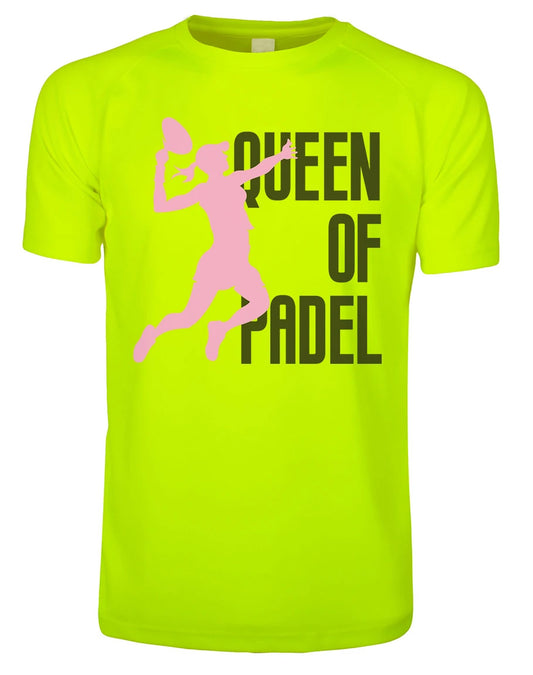 T-Shirt PADEL in Tessuto Dry Fit UNISEX - Queen of Padel - Elasticizzato e Traspirante Maglietta Maglia Sport Super vestibilità Top qualità