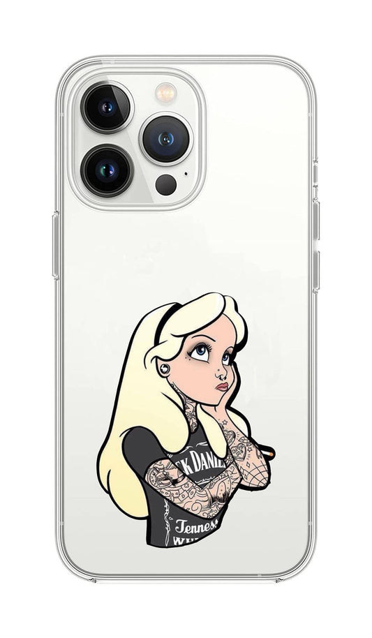 Cover Compatibile Con Tutti i Modelli iPhone - ALICE IN WONDERLAND PUNK - Trasparente UltraSottili AntiGraffio Antiurto Case Custodia Marca