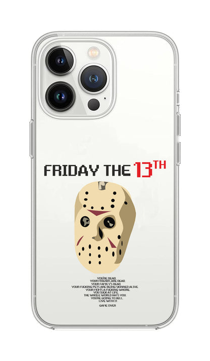 Cover Compatibile Con Tutti i Modelli iPhone - FRIDAY THE 13TH - Trasparente UltraSottili AntiGraffio Antiurto Case Custodia Marca