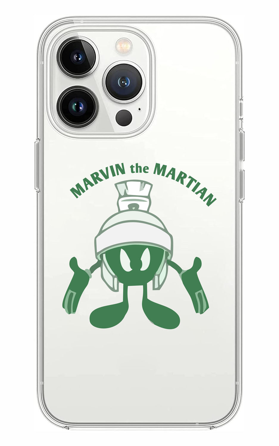 Cover Compatibile Con Tutti i Modelli iPhone - MARVIN THE MARTIAN - Trasparente UltraSottili AntiGraffio Antiurto Case Custodia Marca