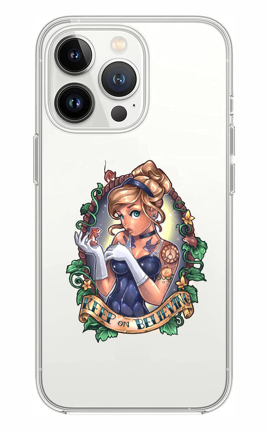 Cover Compatibile Con Tutti i Modelli iPhone - CENERENTOLA TATUATA - Trasparente UltraSottili AntiGraffio Antiurto Case Custodia Marca