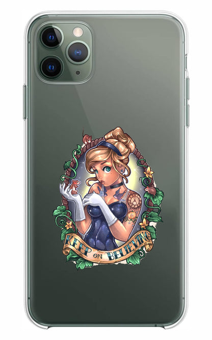 Cover Compatibile Con Tutti i Modelli iPhone - CENERENTOLA TATUATA - Trasparente UltraSottili AntiGraffio Antiurto Case Custodia Marca