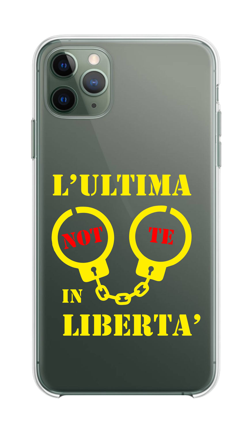 Cover Compatibile Con Tutti i Modelli iPhone - L'ULTIMA NOTTE IN LIBERTÀ ADDIO AL CELIBATO - Trasparente UltraSottili AntiGraffio Antiurto Case Custodia Marca