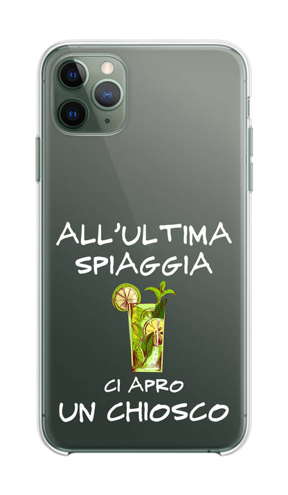 Cover Compatibile Con Tutti i Modelli iPhone - ALL'ULTIMA SPIAGGIA - Trasparente UltraSottili AntiGraffio Antiurto Case Custodia Marca