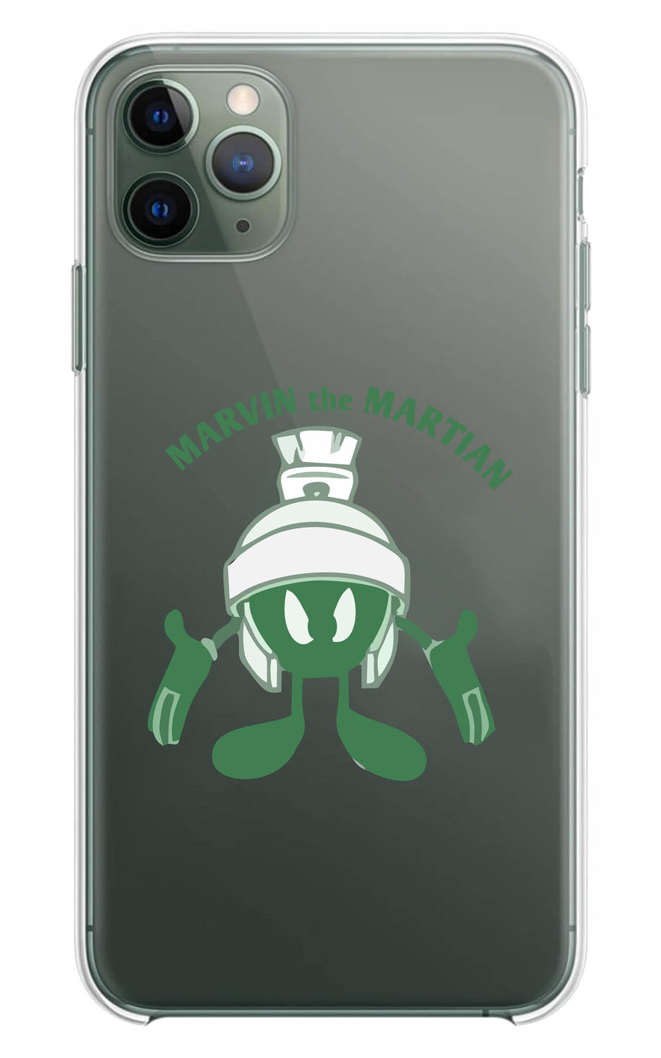 Cover Compatibile Con Tutti i Modelli iPhone - MARVIN THE MARTIAN - Trasparente UltraSottili AntiGraffio Antiurto Case Custodia Marca