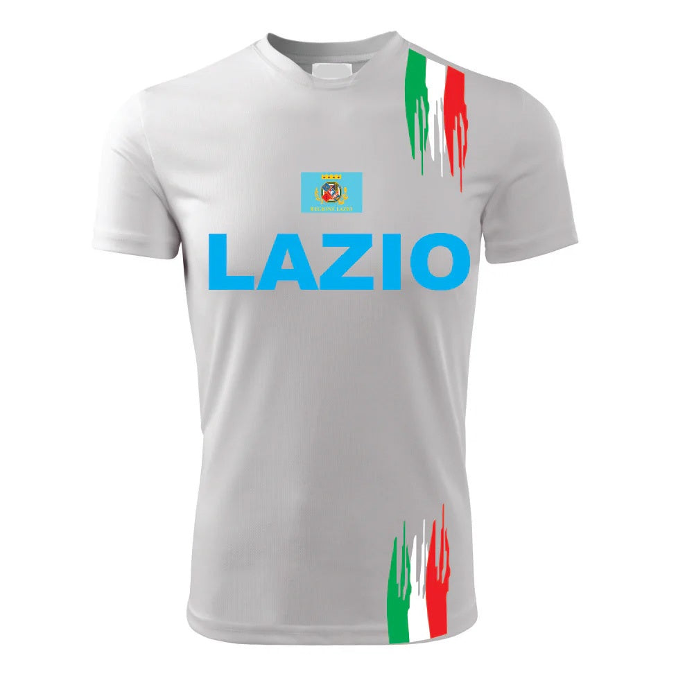 T-Shirt PADEL in Tessuto Dry Fit UNISEX - LAZIO - Elasticizzato e Traspirante Maglietta Maglia Sport Super vestibilità Top qualità