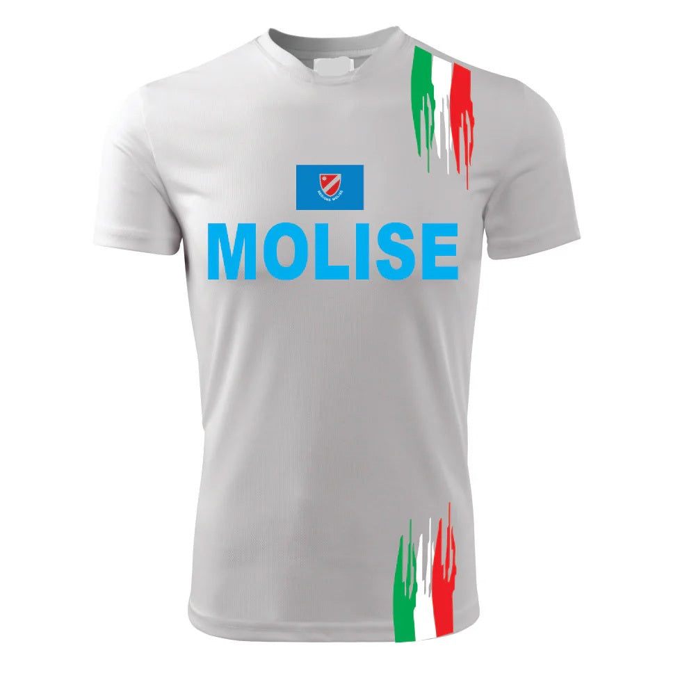 T-Shirt PADEL in Tessuto Dry Fit UNISEX - MOLISE - Elasticizzato e Traspirante Maglietta Maglia Sport Super vestibilità Top qualità