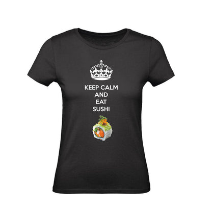 T-Shirt Uomo Donna & Bambino - KEEP CALM AND EAT SUSHI - Maglietta Maglia Tshirt Super vestibilità Top qualità