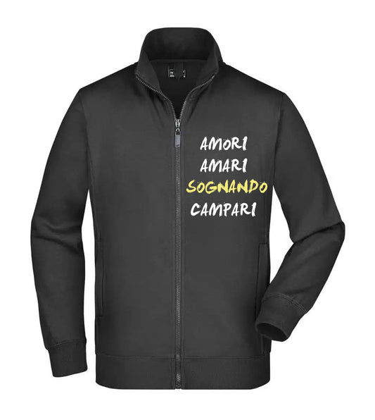 Felpa Unisex Full Zip - AMORI AMARI SOGNANDO CAMPARI - Super vestibilità Top qualità