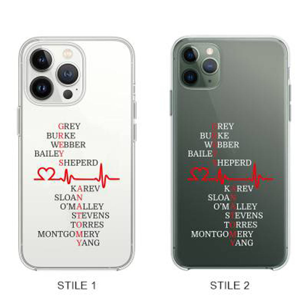 Cover Compatibile Con Tutti i Modelli iPhone - GREY'S ANATOMY - Trasparente UltraSottili AntiGraffio Antiurto Case Custodia Marca