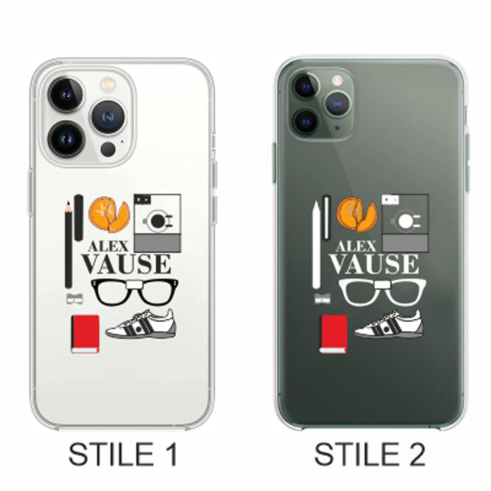 Cover Compatibile Con Tutti i Modelli iPhone - ALEX VAUSE - Trasparente UltraSottili AntiGraffio Antiurto Case Custodia Marca