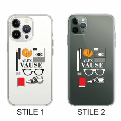 Cover Compatibile Con Tutti i Modelli iPhone - ALEX VAUSE - Trasparente UltraSottili AntiGraffio Antiurto Case Custodia Marca