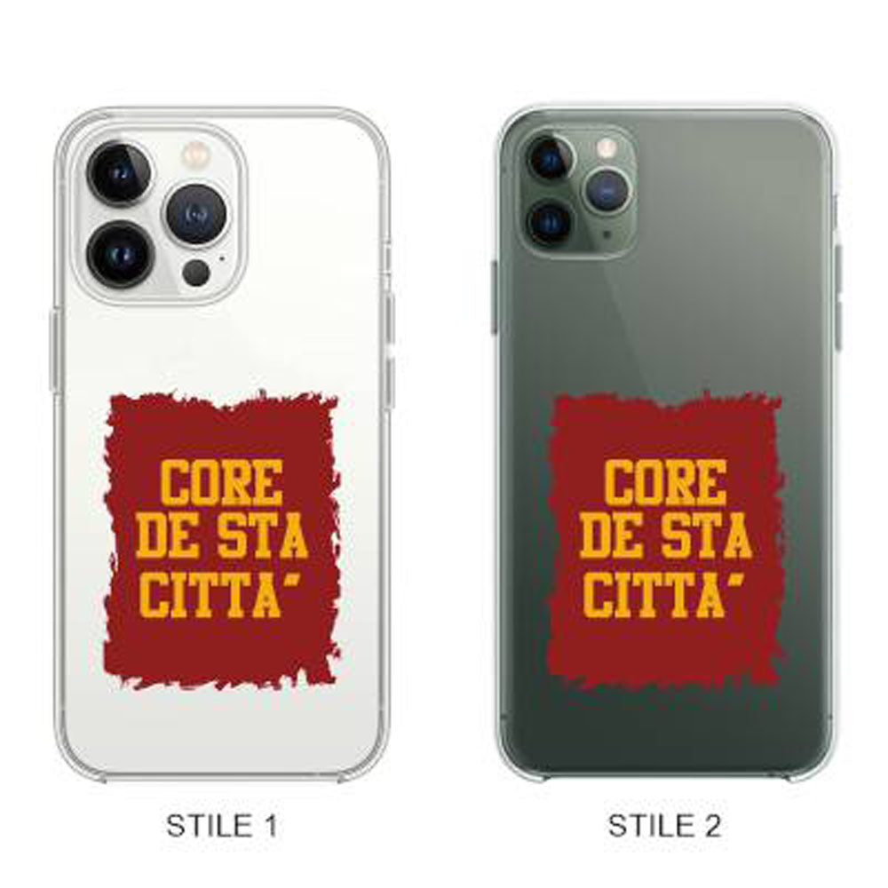 Cover Compatibile Con Tutti i Modelli iPhone - CORE DE STA CITTÀ - Trasparente UltraSottili AntiGraffio Antiurto Case Custodia Marca