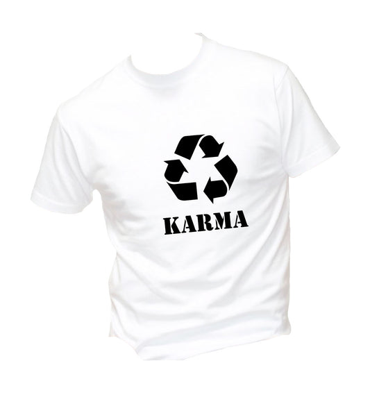 T-Shirt Uomo Donna & Bambino - KARMA - Maglietta Maglia Tshirt Super vestibilità Top qualità