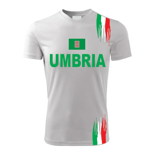 T-Shirt PADEL in Tessuto Dry Fit UNISEX - UMBRIA - Elasticizzato e Traspirante Maglietta Maglia Sport Super vestibilità Top qualità