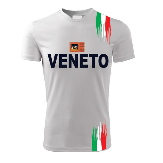 T-Shirt PADEL in Tessuto Dry Fit UNISEX - VENETO - Elasticizzato e Traspirante Maglietta Maglia Sport Super vestibilità Top qualità