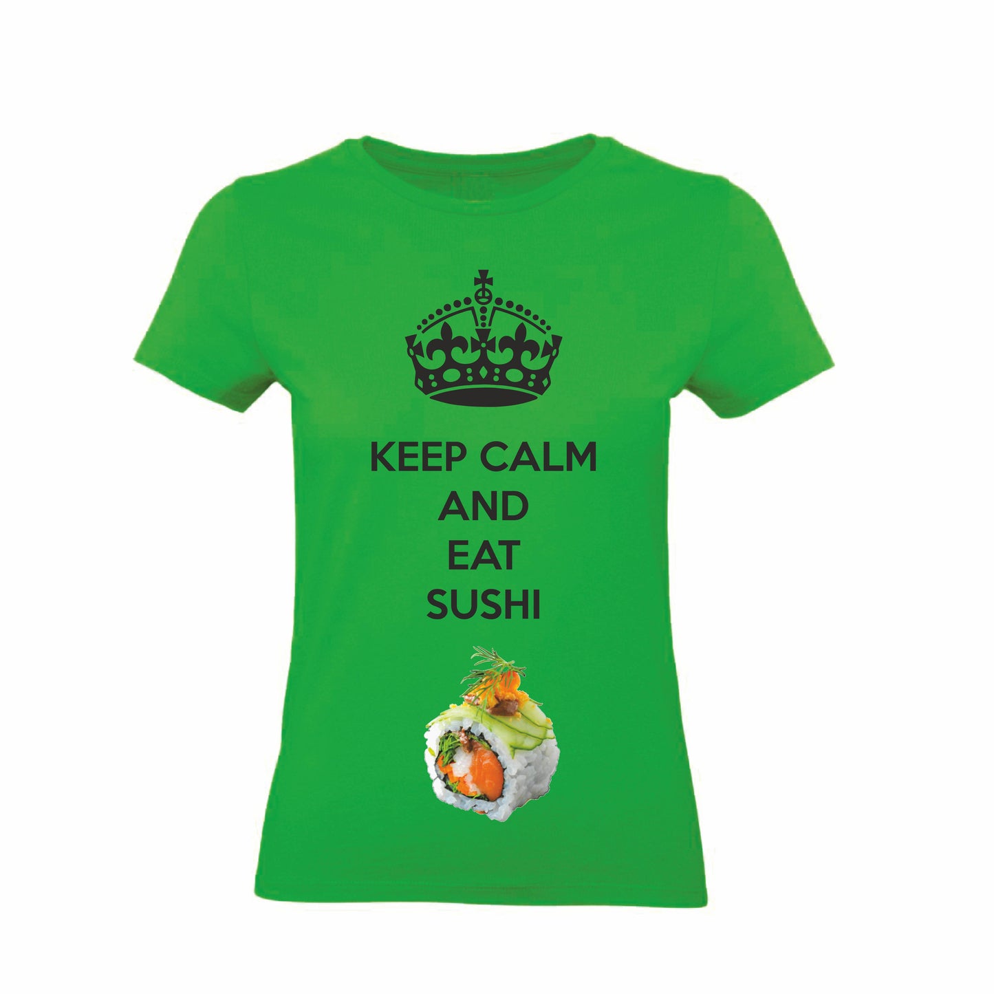 T-Shirt Uomo Donna & Bambino - KEEP CALM AND EAT SUSHI - Maglietta Maglia Tshirt Super vestibilità Top qualità