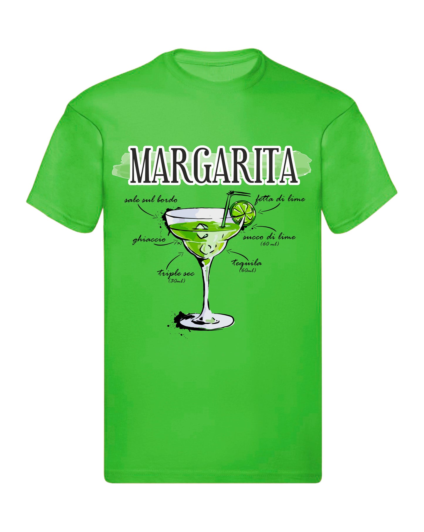 T-Shirt Uomo Donna & Bambino - MARGARITA - Maglietta Maglia Tshirt Super vestibilità Top qualità