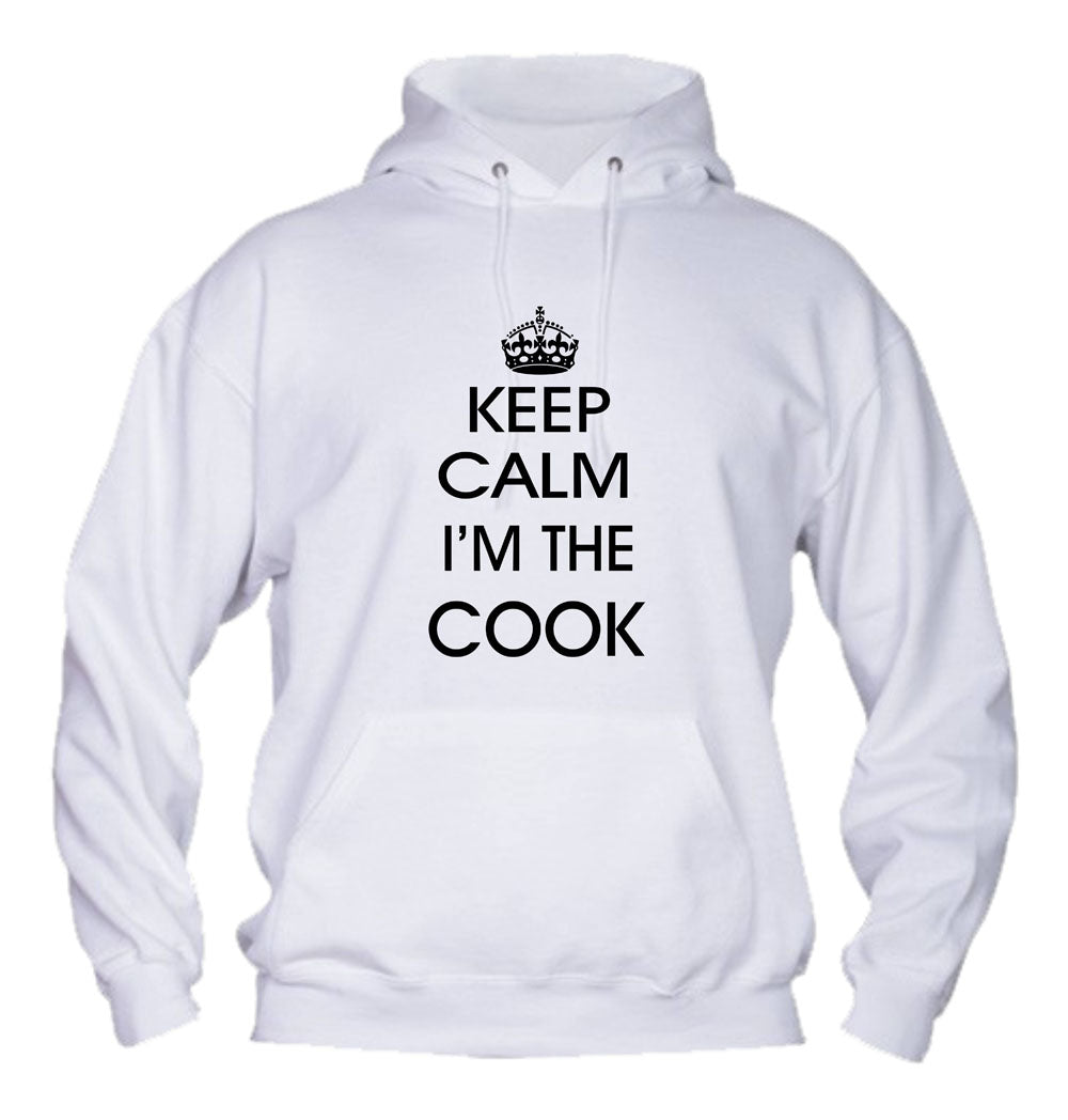 Felpa con cappuccio UOMO, DONNA & BAMBIN - KEEP CALM I'M THE COOK - Super vestibilità Top qualità