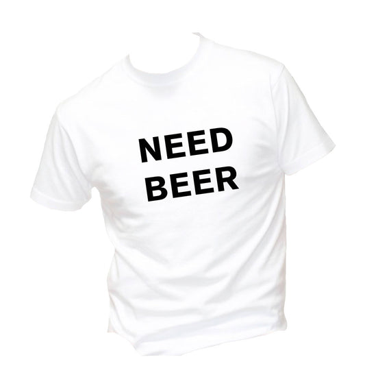 T-Shirt Uomo Donna & Bambino - NEED A BEER - Maglietta Maglia Tshirt Super vestibilità Top qualità