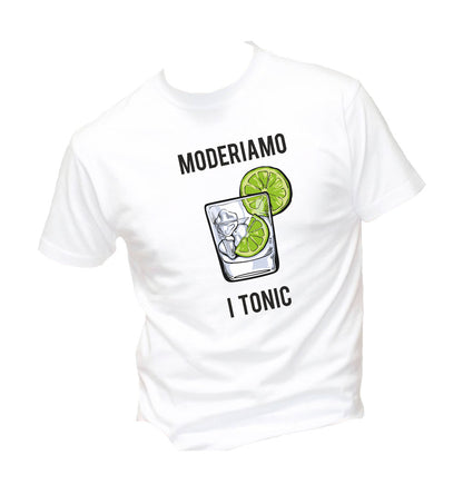 T-Shirt Uomo Donna & Bambino - MODERIAMO I TONIC - Maglietta Maglia Tshirt Super vestibilità Top qualità