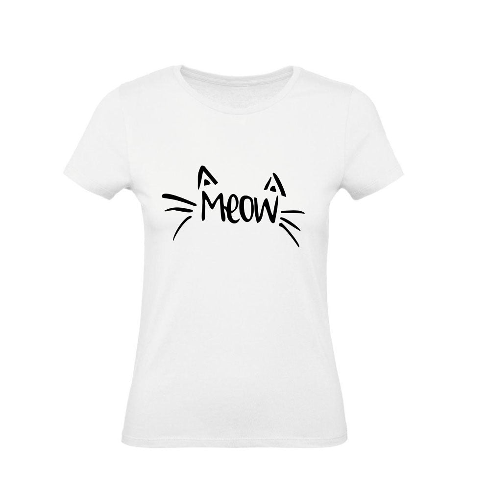 T-Shirt Donna & Bambino - MEOW - Maglietta Maglia Tshirt Super vestibilità Top qualità