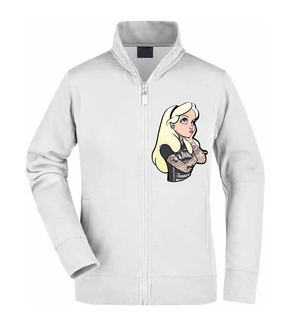 Felpa Unisex Full Zip - ALICE IN WONDERLAND PUNK - Super vestibilità Top qualità