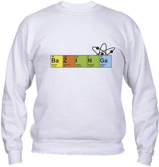 Felpa Girocollo UOMO, DONNA & BAMBIN - BAZINGA CHIMICA - Super vestibilità Top qualità