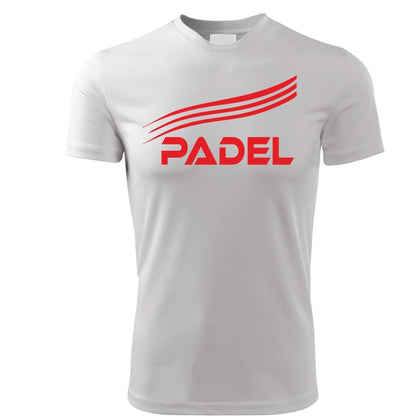 T-Shirt PADEL in Tessuto Dry Fit UNISEX - Linee - Elasticizzato e Traspirante Maglietta Maglia Sport Super vestibilità Top qualità