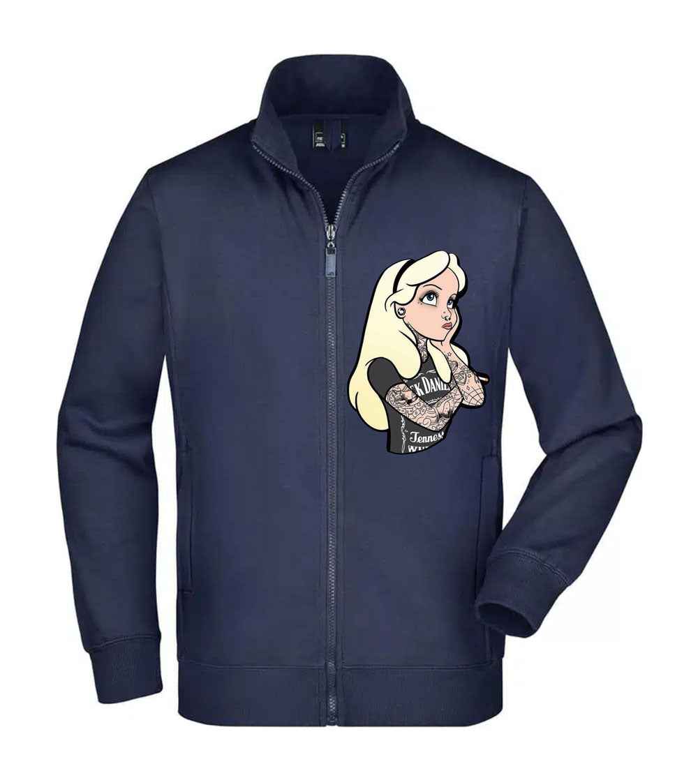 Felpa Unisex Full Zip - ALICE IN WONDERLAND PUNK - Super vestibilità Top qualità