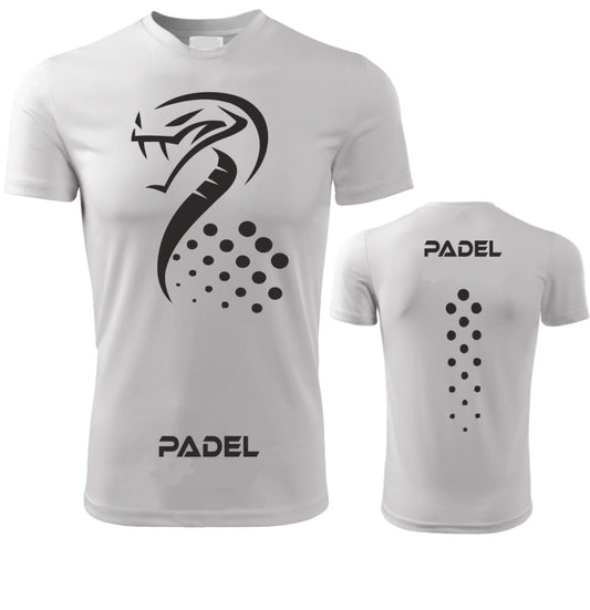 T-Shirt PADEL in Tessuto Dry Fit UNISEX - Cobra - Elasticizzato e Traspirante Maglietta Maglia Sport Super vestibilità Top qualità