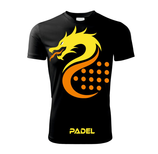 T-Shirt PADEL in Tessuto Dry Fit UNISEX - Dragone - Elasticizzato e Traspirante Maglietta Maglia Sport Super vestibilità Top qualità