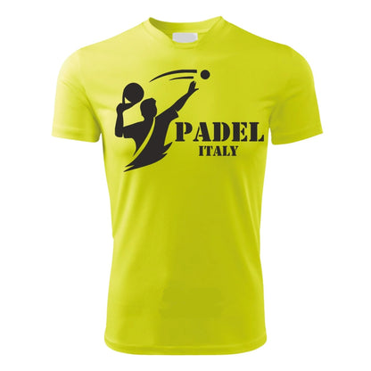 T-Shirt PADEL in Tessuto Dry Fit UNISEX - Padel ITALY - Elasticizzato e Traspirante Maglietta Maglia Sport Super vestibilità Top qualità