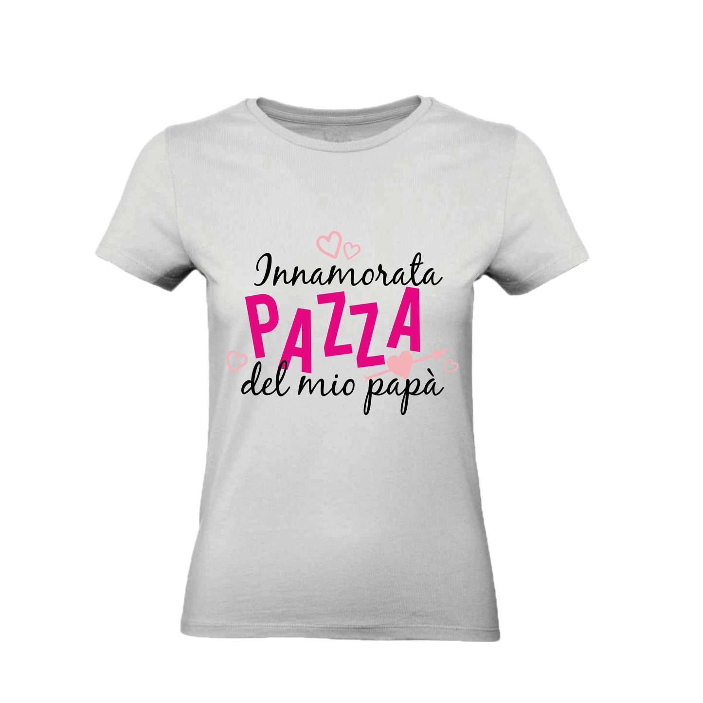 T-Shirt Uomo Donna & Bambino - INNAMORATA PAZZA DEL MIO PAPÀ - Maglietta Maglia Tshirt Super vestibilità Top qualità