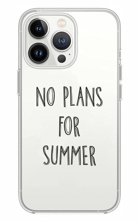 Cover Compatibile Con Tutti i Modelli iPhone - NO PLANS FOR SUMMER - Trasparente UltraSottili AntiGraffio Antiurto Case Custodia Marca