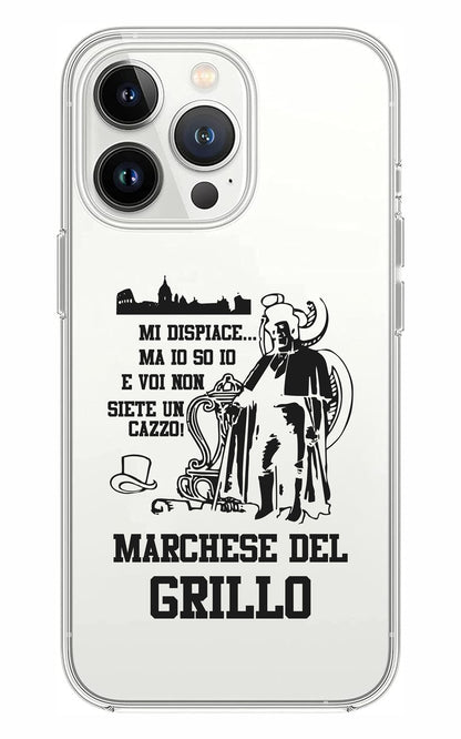 Cover Compatibile Con Tutti i Modelli iPhone - MARCHESE DEL GRILLO - Trasparente UltraSottili AntiGraffio Antiurto Case Custodia Marca