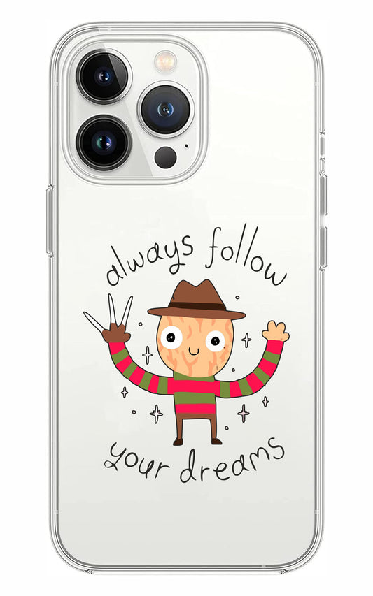 Cover Compatibile Con Tutti i Modelli iPhone - ALWAYS FOLLOW YOUR DREAMS - Trasparente UltraSottili AntiGraffio Antiurto Case Custodia Marca